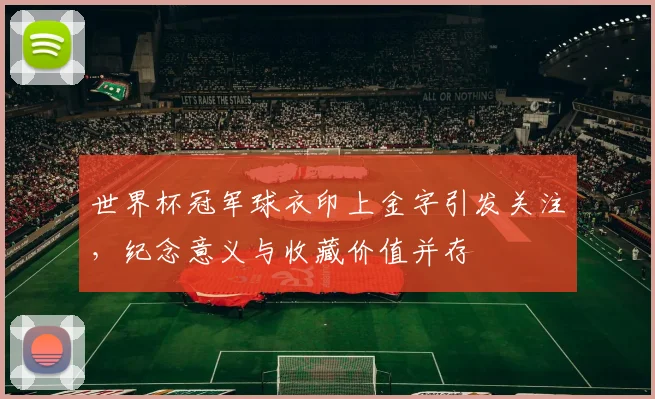 世界杯冠军球衣印上金字引发关注,纪念意义与收藏价值并存